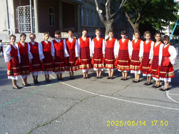 Folk dance group with new costumes